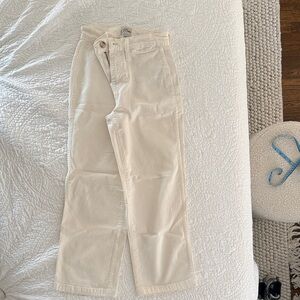 J. Crew Women's Cream Slim Wide Leg Pant
